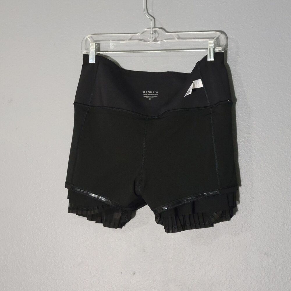 Athleta  A-Game Womens Mesh Skorts Black Sz M - Picture 3 of 8
